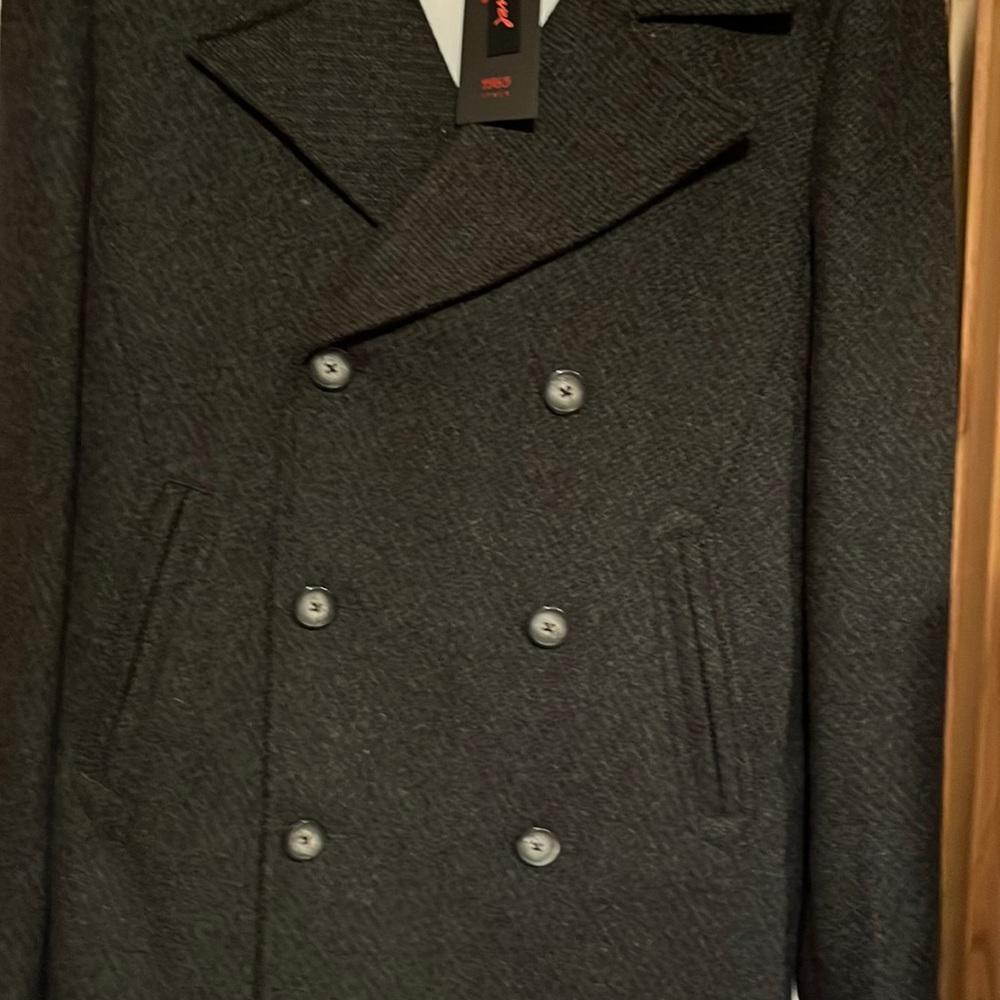 Mens wool p coat